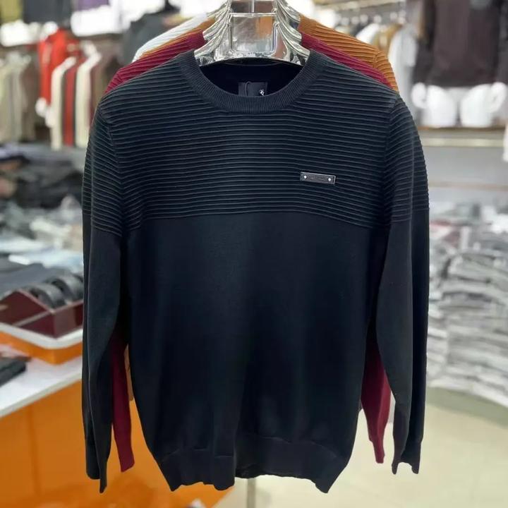 冬季套头秋季休闲圆领运动针织衫修身型毛衣时尚