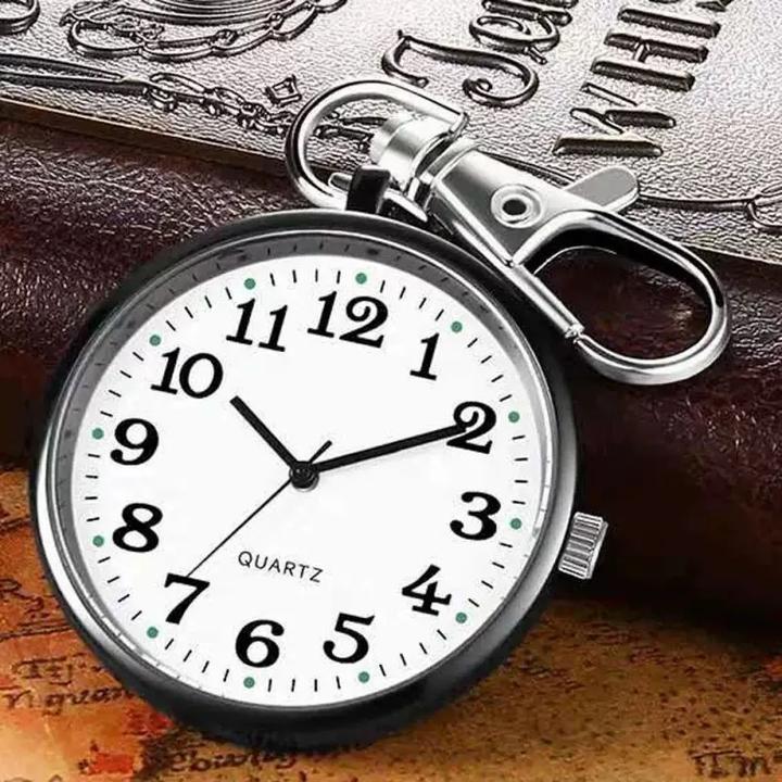 公务员考试夜光表怀表手表学生数字石英表钥匙扣防水挂表护士