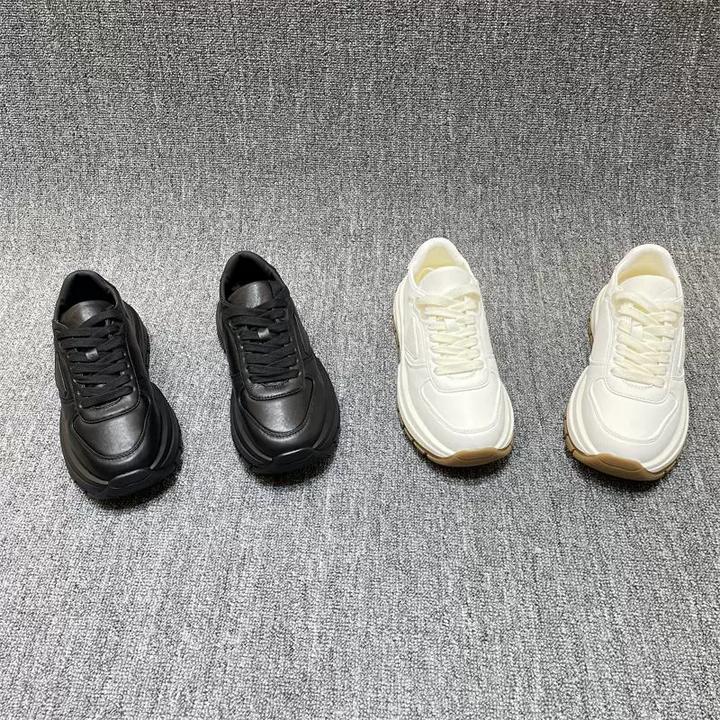 欧洲站2025春款休闲真皮女鞋舒适百搭运动鞋防滑厚底时尚单鞋欧货