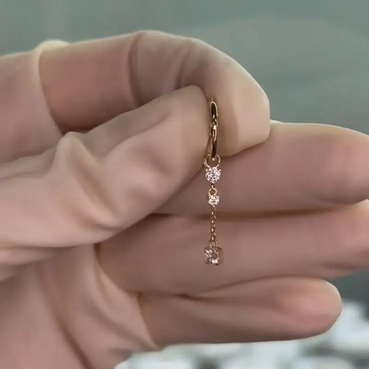 铜合金耳饰 新款银色耳环气质高级精致复古感不对称耳饰氛围感