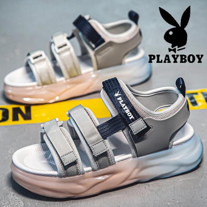 花花公子凉鞋男士2025新款春季外穿青少年防滑开车厚底运动沙滩鞋