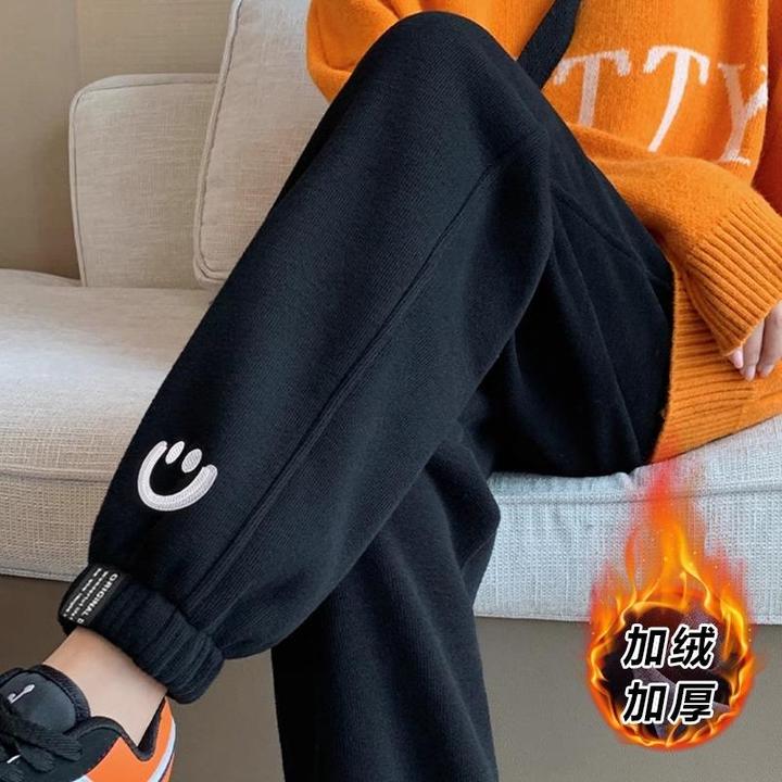 女童秋冬款运动裤冬季加绒新款一体绒裤子加厚中大童秋装休闲卫裤