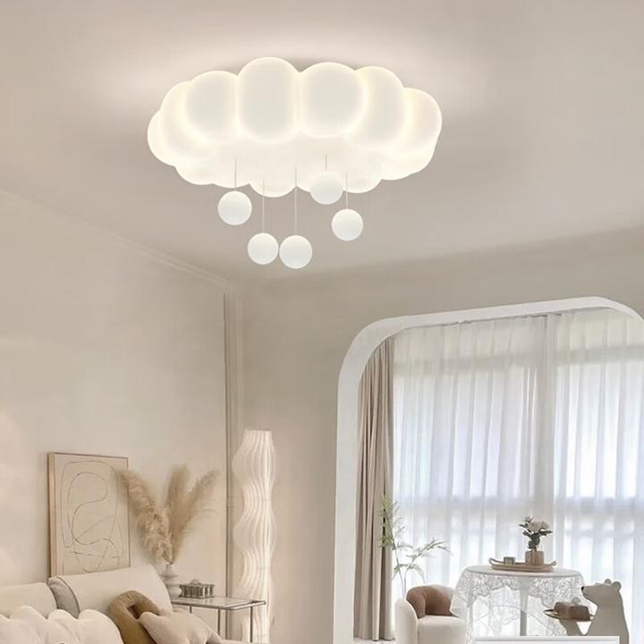 小奢泡泡云朵吸顶灯2025新款奶油风男孩女孩儿童房间灯卧室吸顶灯
