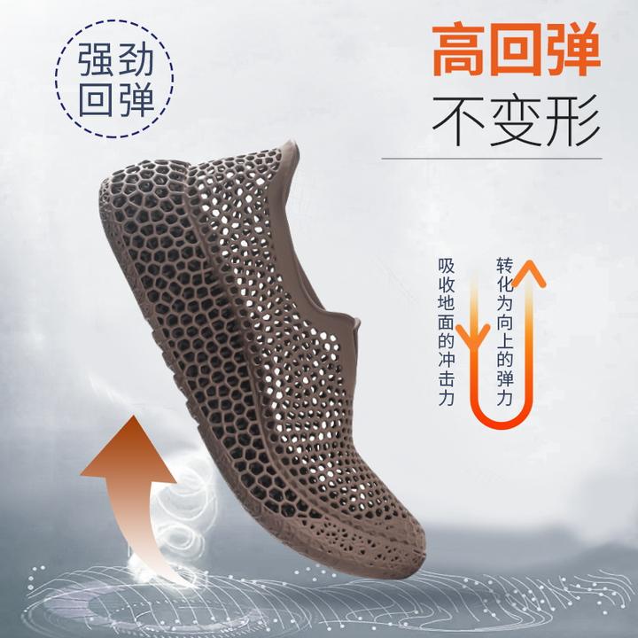 3d打印鞋子男女士洞洞鞋2025新款镂空透气户外一体运动商务休闲鞋