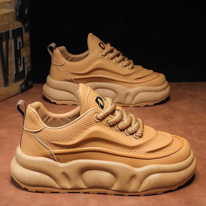 俞兆林男鞋秋2024新款厚底面包青少年潮流休闲跑步运动增高老爹鞋