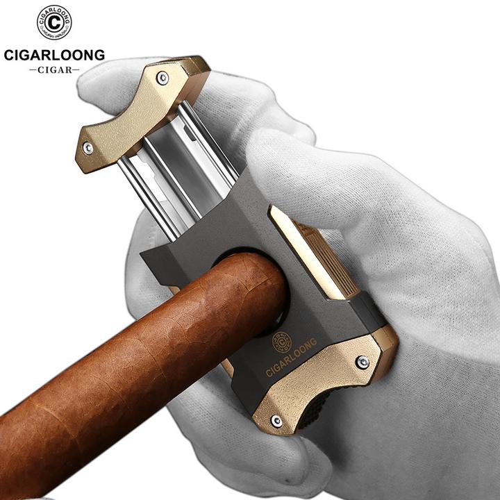 CIGARLOONG茄龙雪茄剪便携V型不锈钢雪茄钳多功能开孔器 CL-JV003