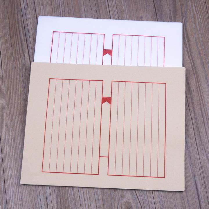 线装书内页未装订散装红八行印谱线装本熟宣硬笔信笺信札泾县宣纸