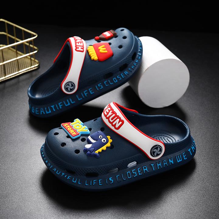 儿童洞洞鞋男童拖鞋女童夏季防滑中大童外穿凉拖鞋宝宝沙滩鞋男孩