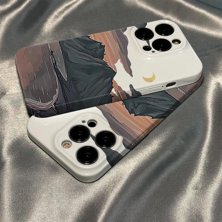 晚霞适用苹果15华为荣耀oppo小米vivo菲林手机壳14pro新款13硬壳