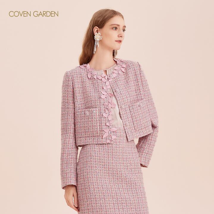 哥文花园小香风粗花呢短外套CLA4044150