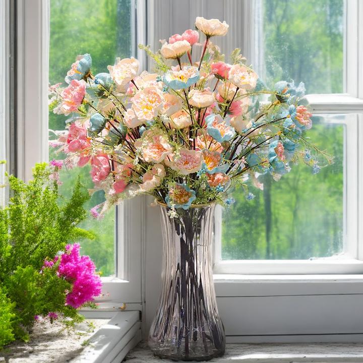 轻奢高档仿真花摆设杜鹃花假花客厅餐桌干花束装饰插花艺家居摆件