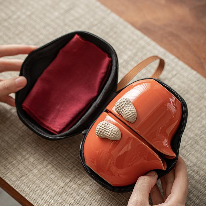 快客杯便携式户外一壶二四杯喝茶装备功夫旅行茶具套装LOGO