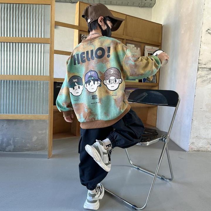 儿童装男童秋装套装2024新款春秋款秋季男孩卫衣运动大童酷帅气潮