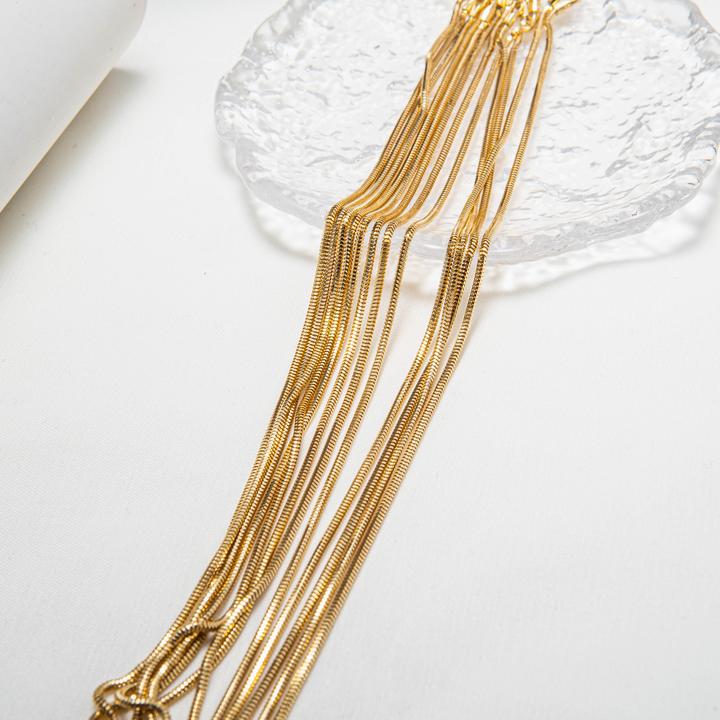 意大利圆蛇骨项链黄金18K浅金链1.4/1.8mm/多样性发其一多退少补