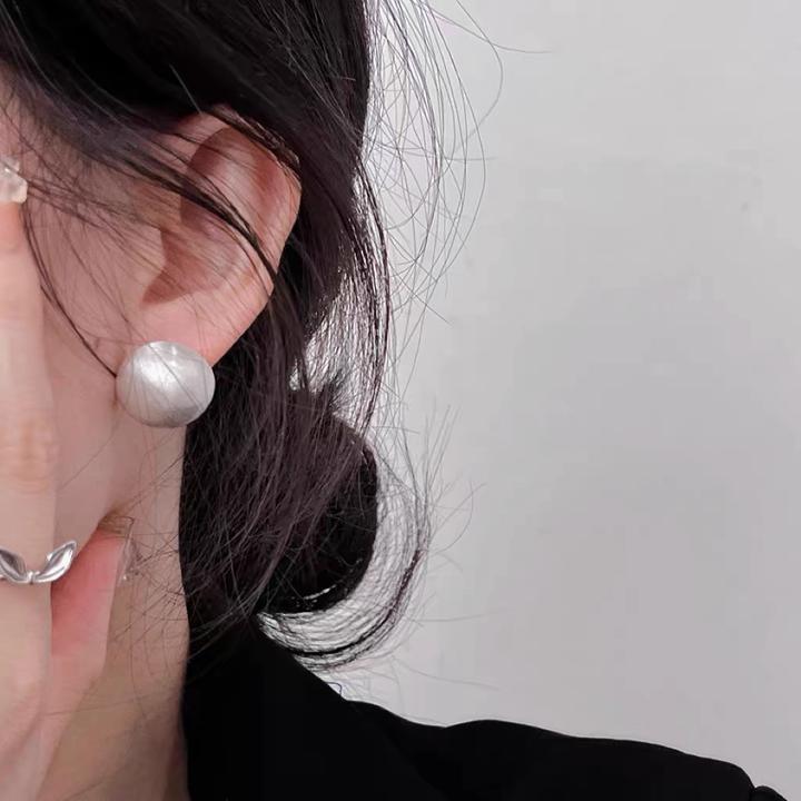 铜合金耳饰 十里间【磨砂小球】通勤耳环耳钉