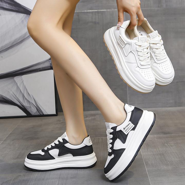 厚底增高小白鞋女2024早秋新款百搭潮流学生时尚运动休闲女板鞋