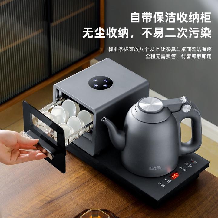 全自动底部上水电热水壶茶台泡茶专用烧水壶煮茶器消毒柜一体家用