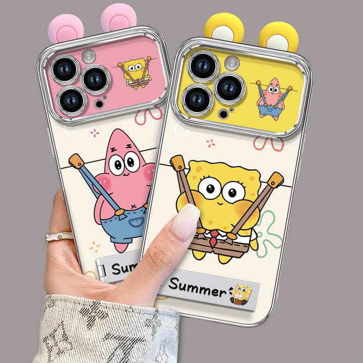 BANCA背带装派大星支架立体耳朵手机壳苹果13小米vivo华为p70oppo