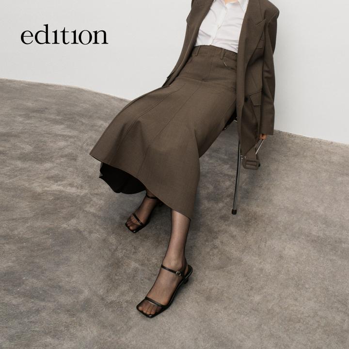 【商场同款】edition秋季款绵羊毛西装鱼尾半裙#EBD3SKT021