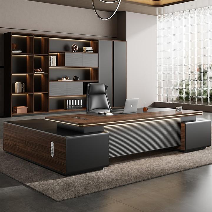 【正在直播】办公桌老板桌总裁桌办公室家具公司办公桌椅全套大班台