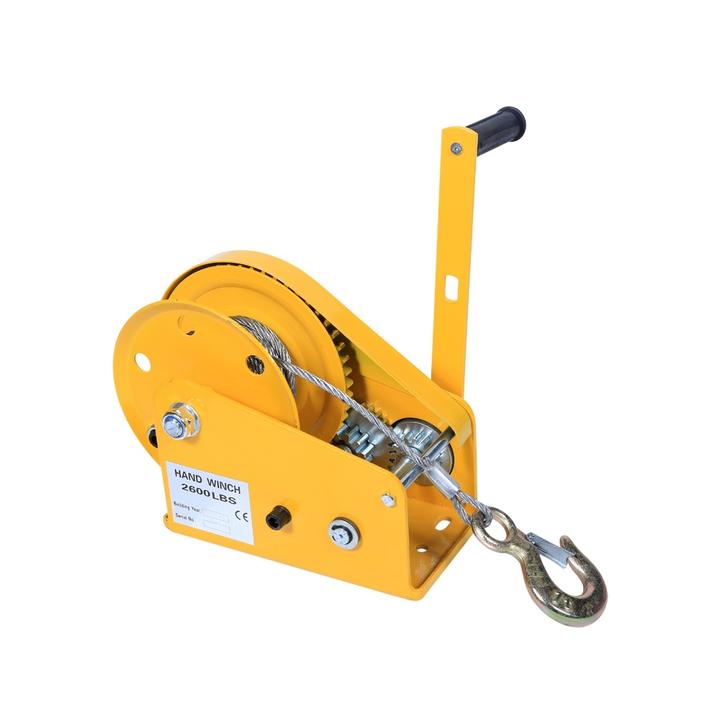 手摇绞盘双向自锁式小型便携式卷扬机手动钢丝绳牵引升降机