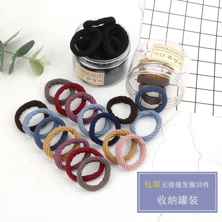 简约扎头发绳高弹力毛巾圈发饰韩国无接缝头绳头饰品皮筋皮套发圈