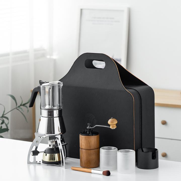 IL RECAFFE摩卡壶意式浓缩煮咖啡壶不锈钢户外咖啡器具全套礼盒装