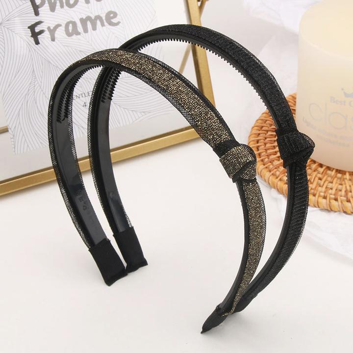 短发刘海头箍百搭简约发箍带齿防滑压发卡子黑色发饰韩国头饰品女