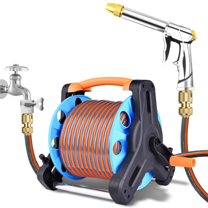 【精选推荐】水管车户外高压家用工具喷头接自来水浇花水管车收