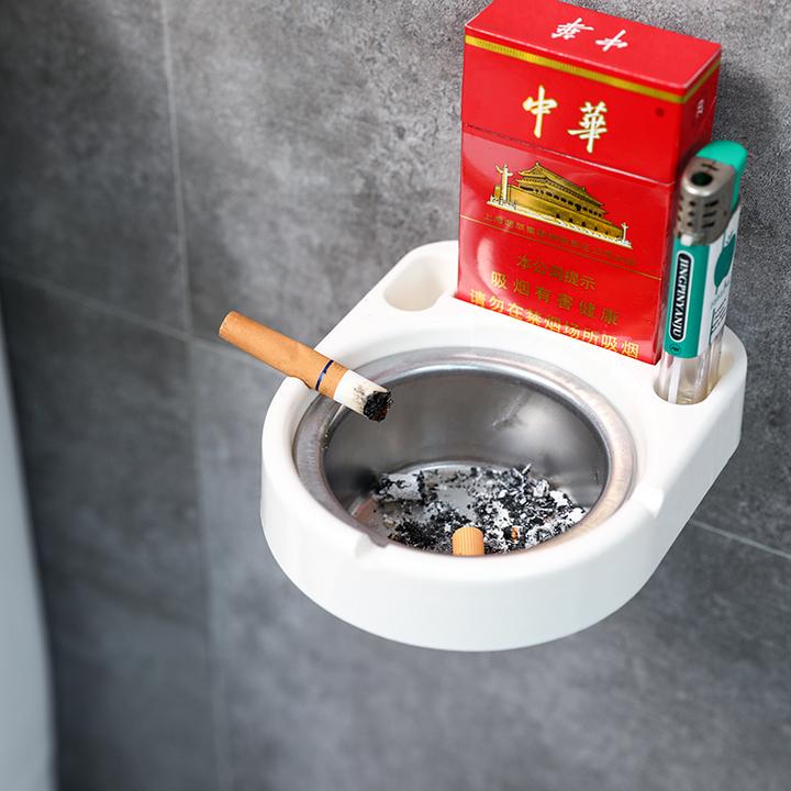 北欧ins创意个性家用卫生间壁挂式灰缸挂墙式客厅收纳架烟缸架