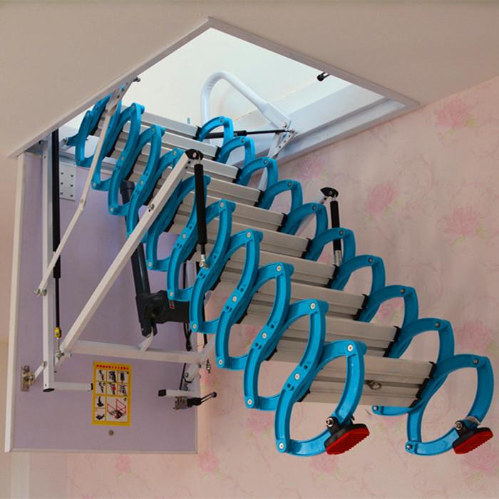 电动耐用室内楼梯全自动别墅复式家用加固升降折叠加厚楼梯隐藏式