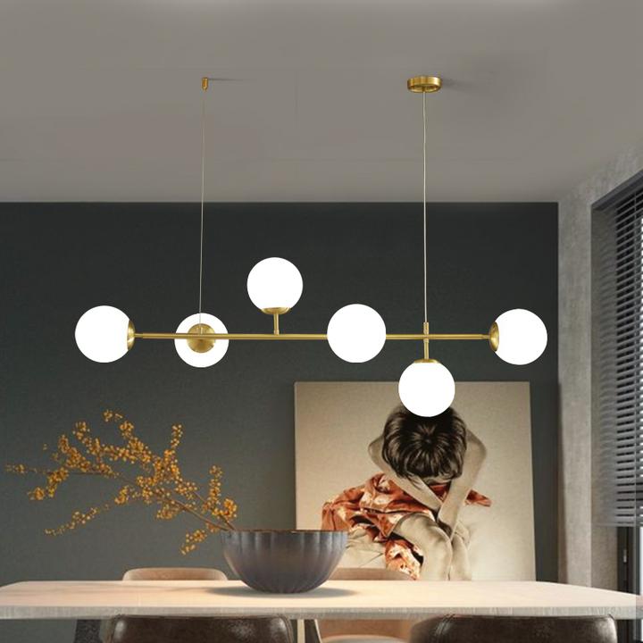 包安装全铜餐厅吊灯现代简约大气创意饭厅餐桌吧台北欧魔豆分子灯