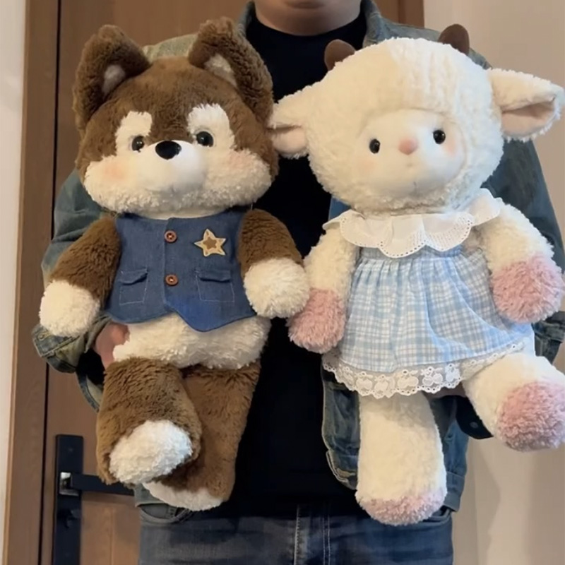 正版森林跑跑兔兔会跑步的小熊玩偶毛绒玩具公仔哈士奇抱枕布娃娃