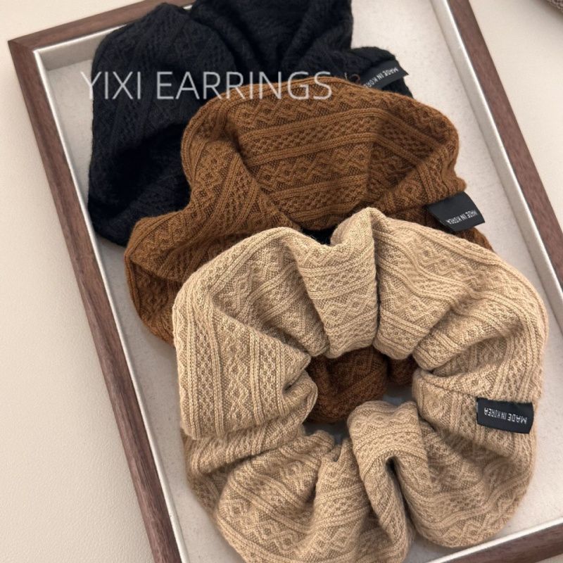 ins复古高级大肠发圈ins风法式纯色发绳女马尾高颜值扎丸子头发饰