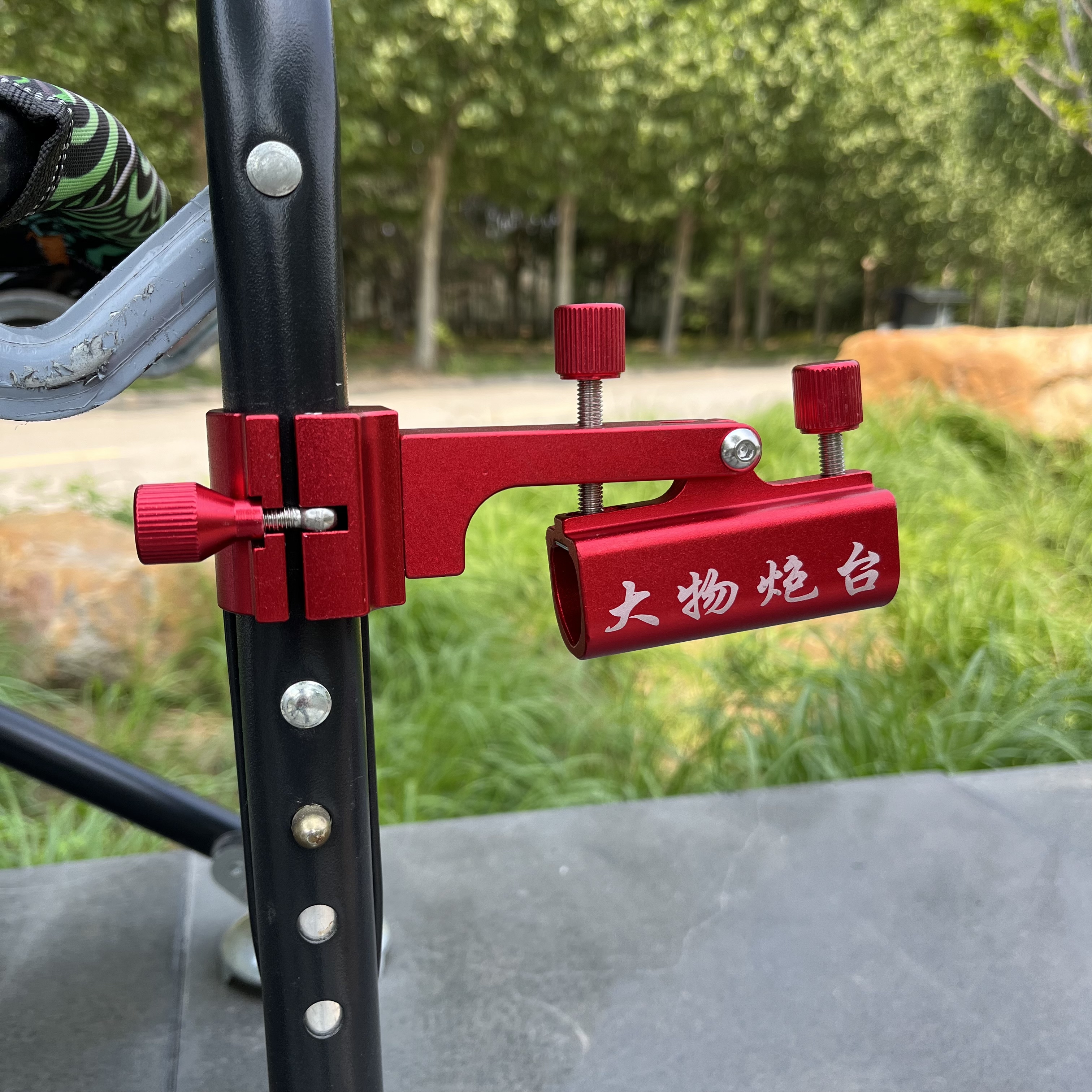 欧式钓椅大物炮台架座前置巨物鱼竿杆架长杆鲇竿防风铝镁合金