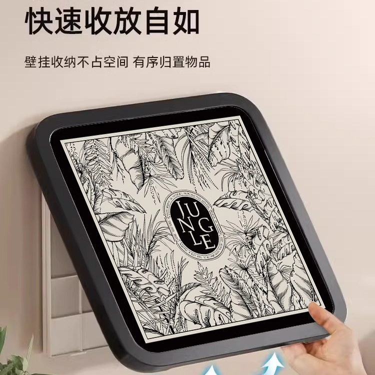 浴室壁画折叠收纳箱免打孔卫生间收纳柜防水放衣服神器壁挂置物架