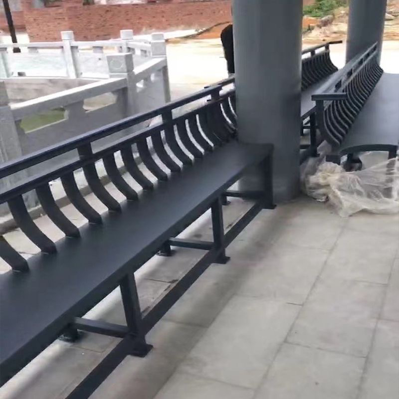 凉亭美人靠座椅子木纹鹅颈椅吴王女儿靠铝艺阳台栏杆扶手护栏户外