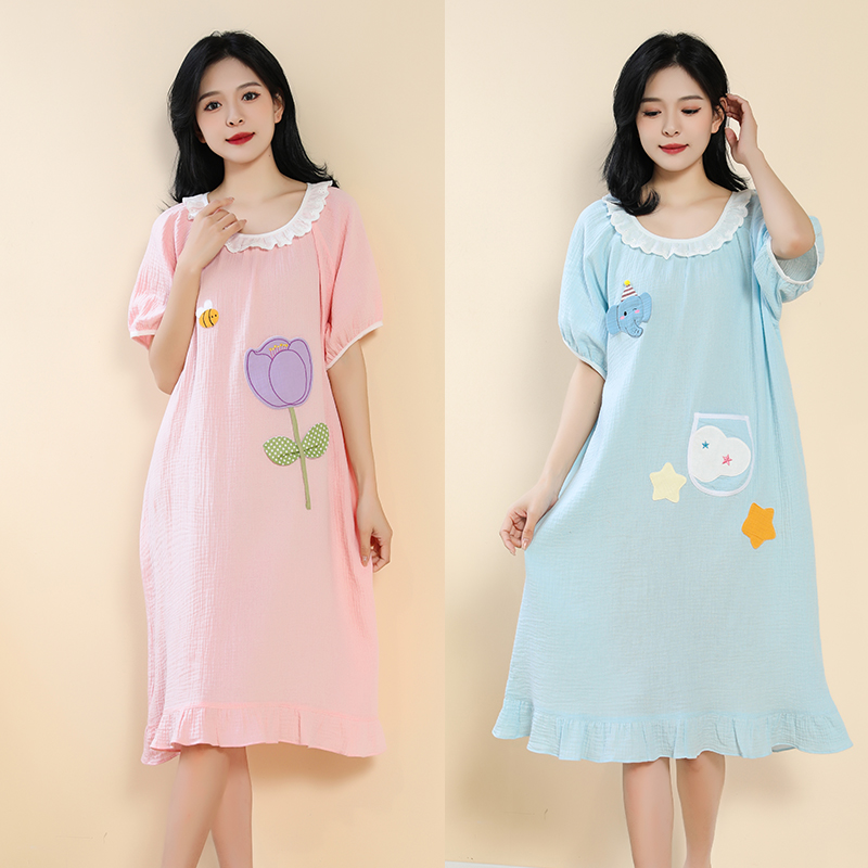 可穿浴巾女成人纯棉纱布家用洗澡家用吸水速干浴裙全棉睡袍家居服