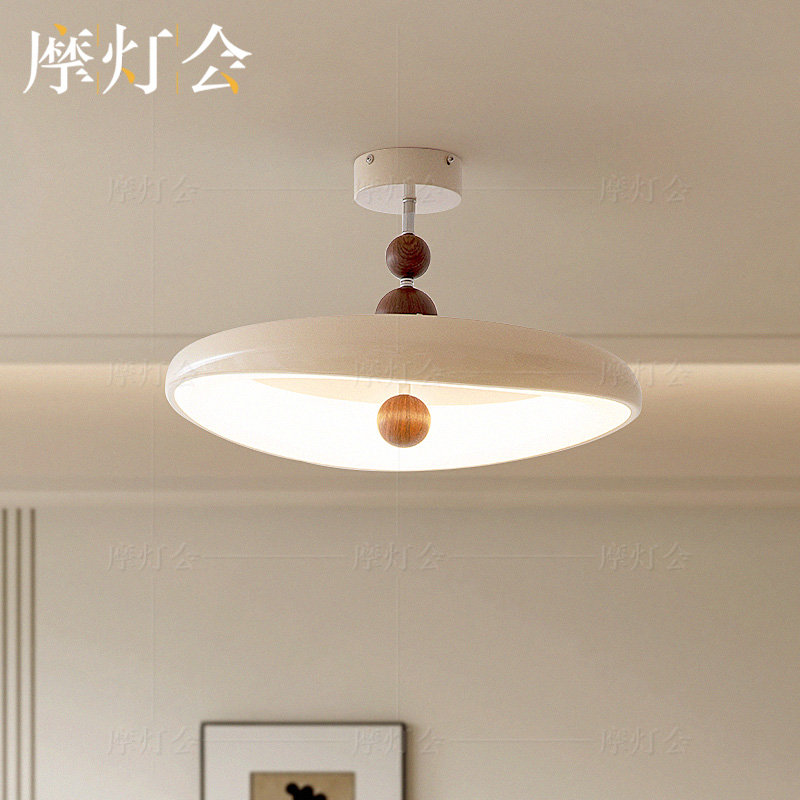 摩灯会 卧室灯 中古奶油风护眼全光谱现代简约主卧书房24280