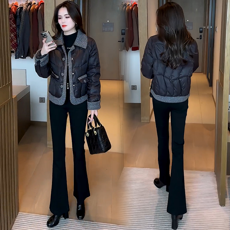 小香风短款羽绒服女2025冬季新款洋气质显瘦小个子保暖厚款外套