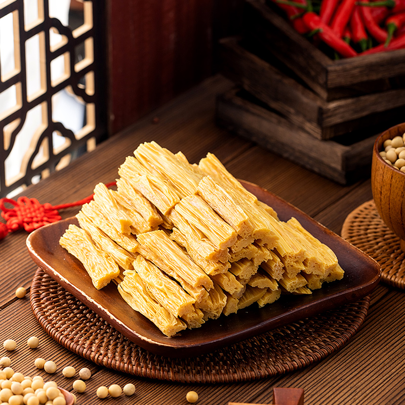 逍遥老杨家黄豆腐竹500g 油豆皮腐竹豆皮凉拌火锅腐竹段
