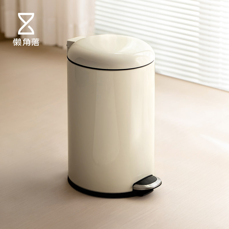 懒角落垃圾桶家用带盖子脚踩翻盖客厅厨房大容量卫生间卧室脚踏式