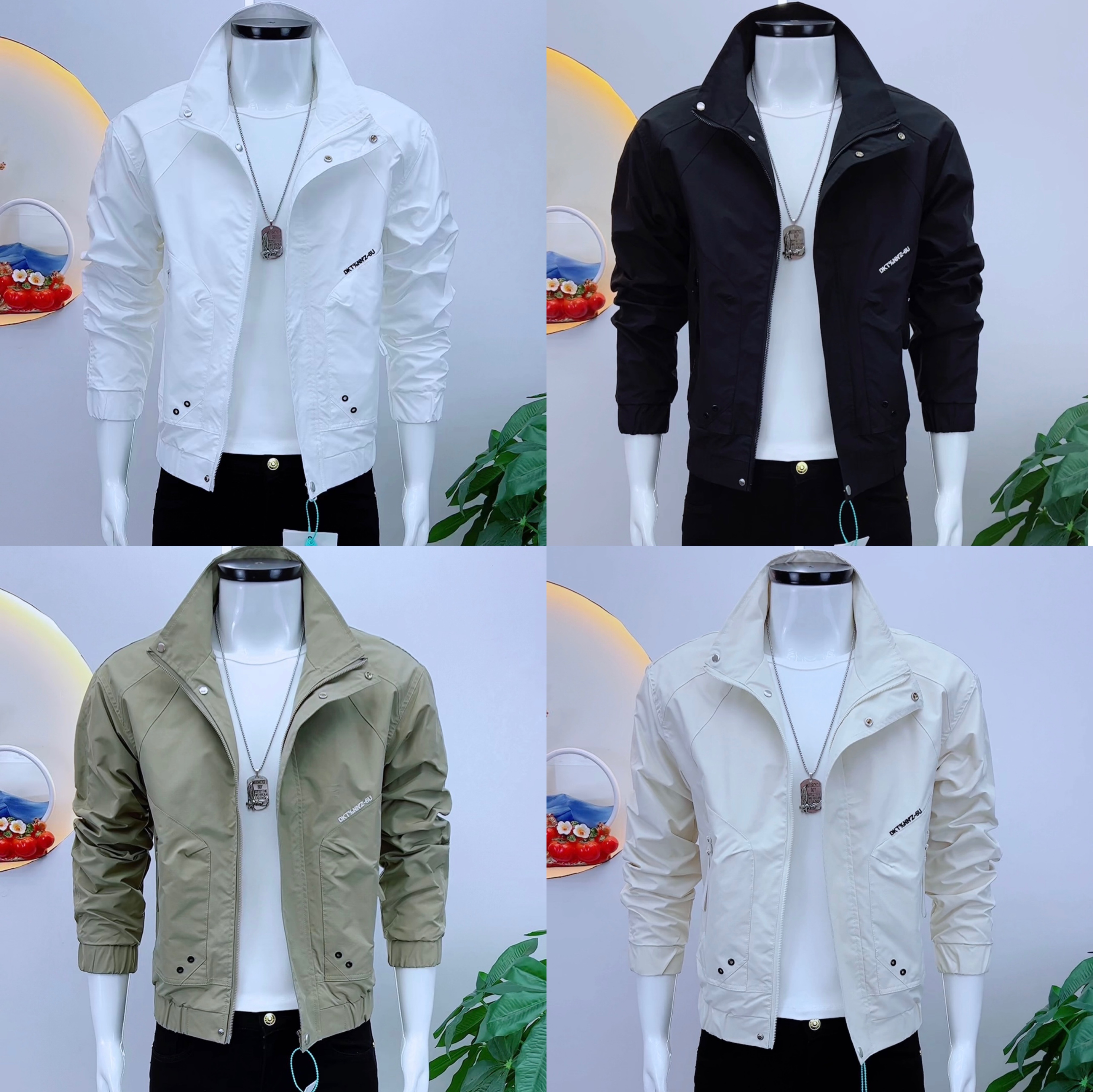 简约大气男士夹克时尚潮牌韩版立领轻奢帅气外套秋季新款休闲外套