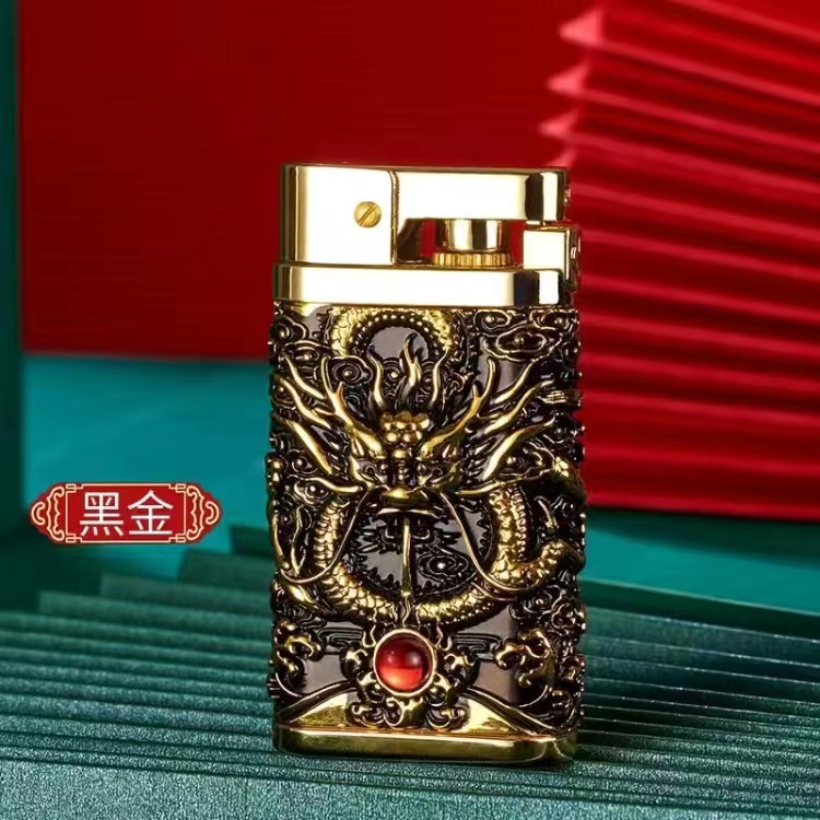 豫邦新款自动弹射煤油打火机 一键点火煤油打火机复古怀旧打火机