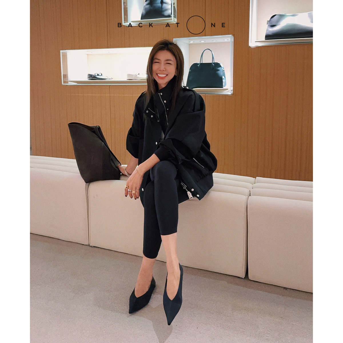 BackAtOne “纽约限定”摩登都市帅气拉链袋钉扣外套 BEF-1BC042M-K