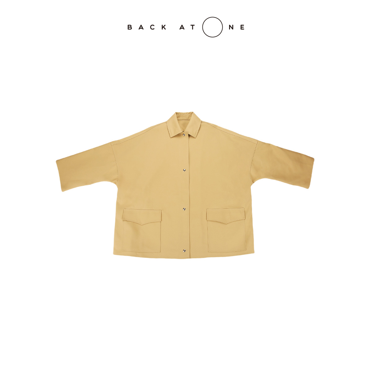 BackAtOne   “南法之旅”宽松型斜纹卡其色风衣外套 BEF-1BC207K-K