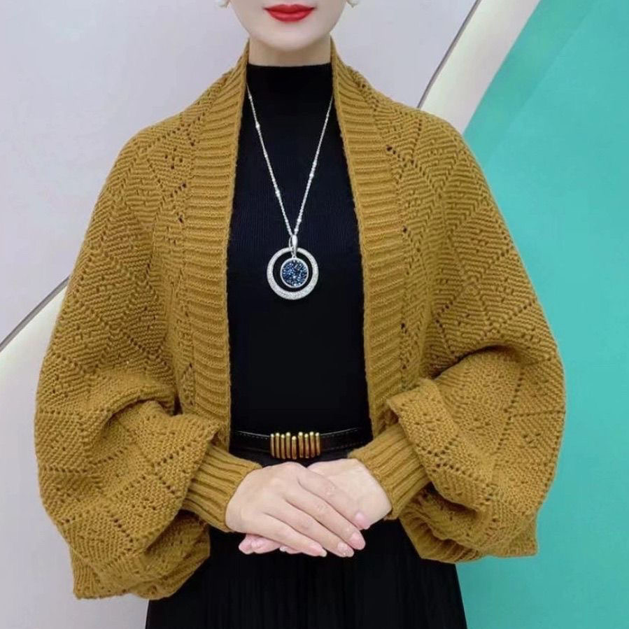 2024新款秋冬针织密织方格披肩时尚百搭披肩洋气女士