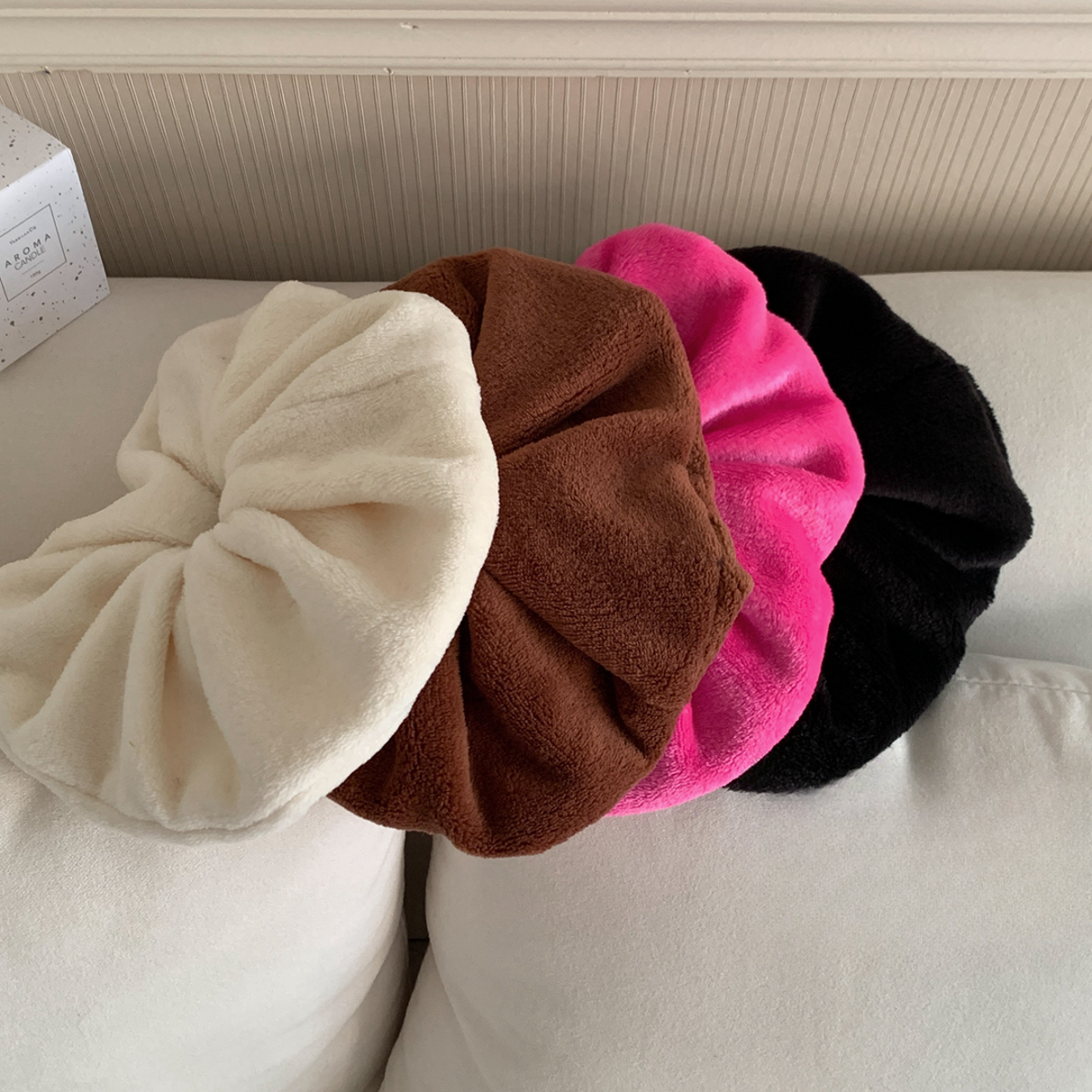 超大毛巾料大肠圈发绳居家干发毛绒绒皮筋头绳洗脸化妆发绳发饰女