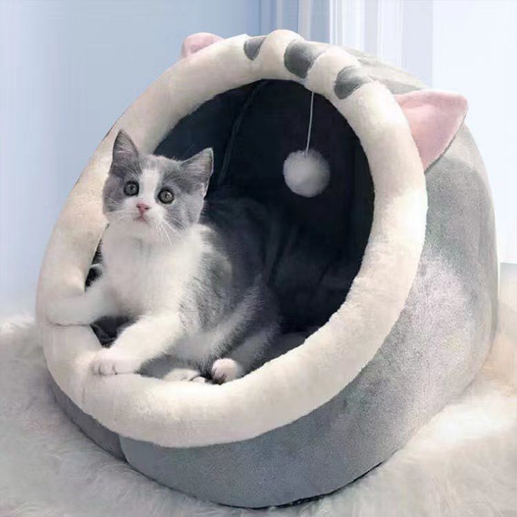 猫窝狗窝猫床垫子半封闭宠物猫咪四季保暖猫吉吉通用型可拆洗用品