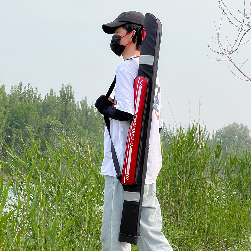 鱼竿包多功能竿包渔具收纳包硬壳钓鱼包专用鱼包鱼具包杆包轻便型